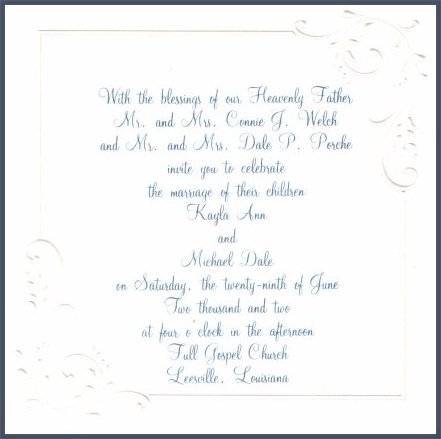 wedding invitation